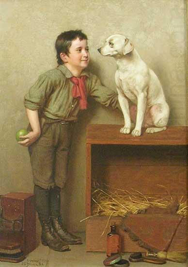John George Brown His favorite pet china oil painting image